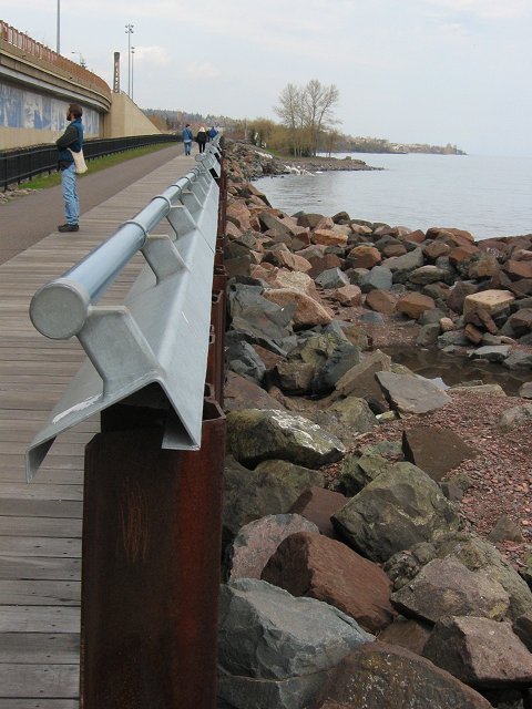 View from Lakewalk, looking out on Lake Superior, Duluth Minnesota