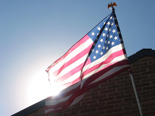 American Flag at noon, Chantilly, Virginia