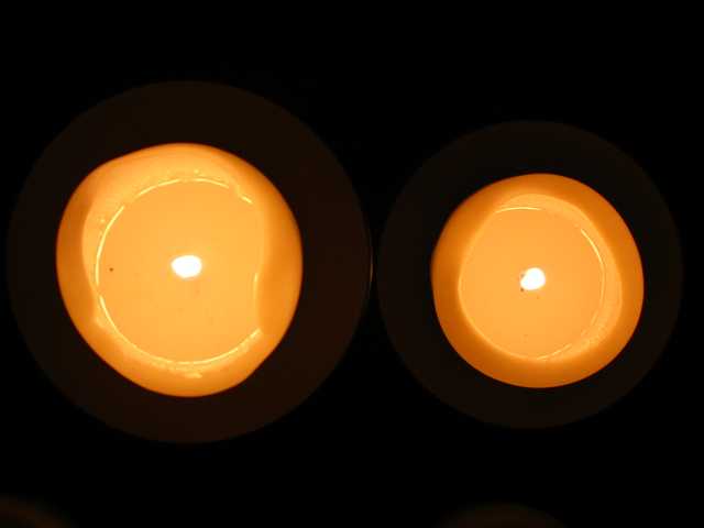 Burning candles