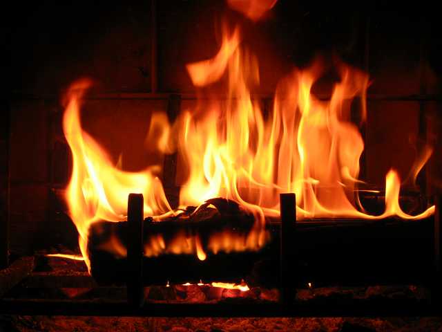 First fire of the winter