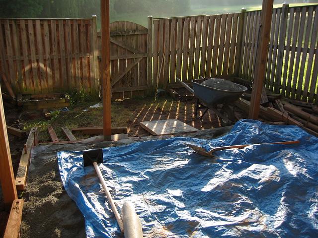 Patio in progress, Fairfax, Virginia