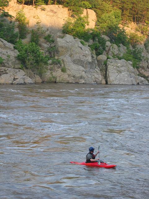 Kayaker on the Potomac River, from Great Falls, Maryland