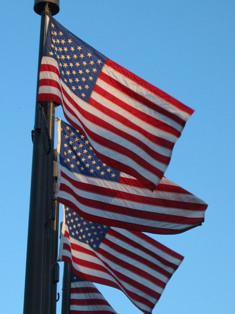 Flags along the Heritage Trail, Minneapolis, Minesota