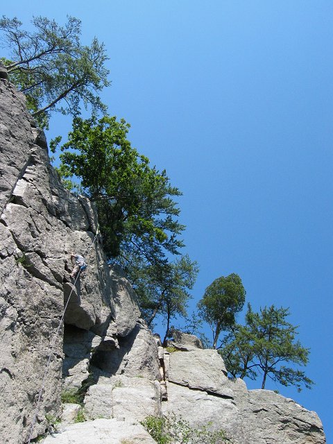 Climbing at the Diehedrals, Great Falls National Park, Virginia