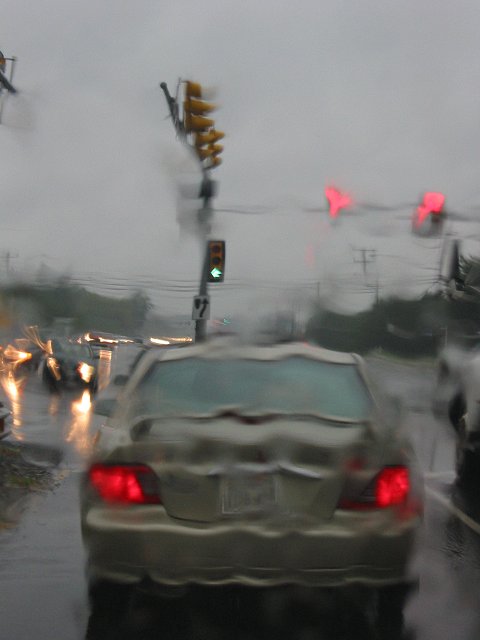 Intersection of Rt. 50/Stringfellow during Hurricane Isabel, Fairfax, Virginia