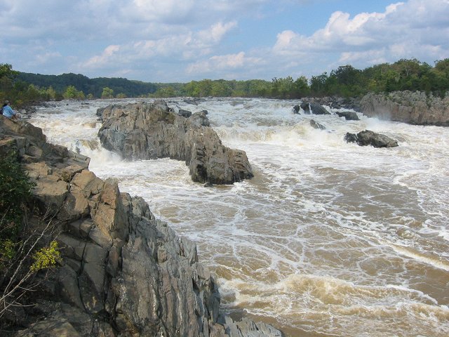 Great Falls, from the Virginia side, one week after Hurrican Isabel