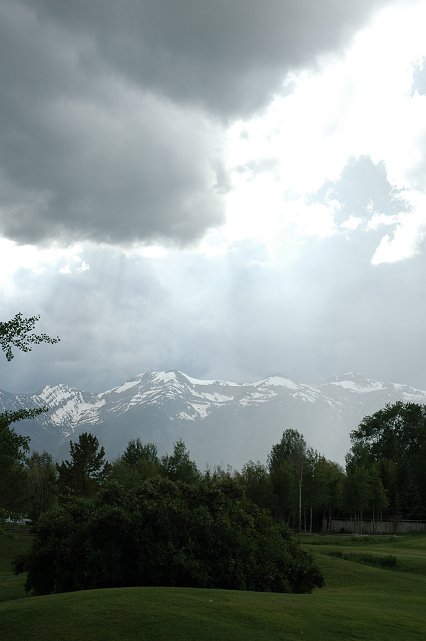 Before rain storm, Teton Range, Wyoming