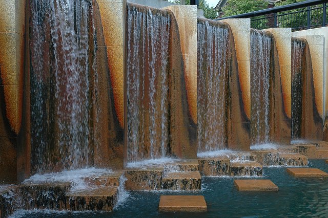 Fountain along Canal Walk, Indianapolis, Indiana