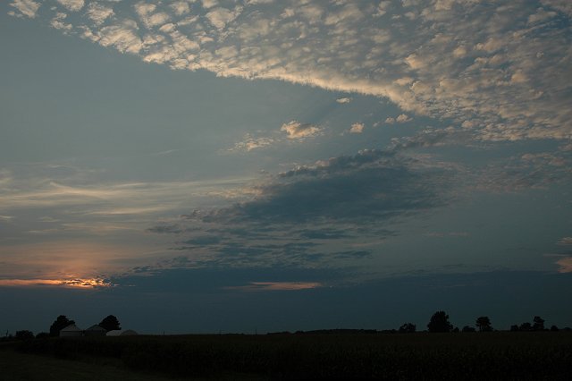 Sunset from the car, somewhere in Illinois