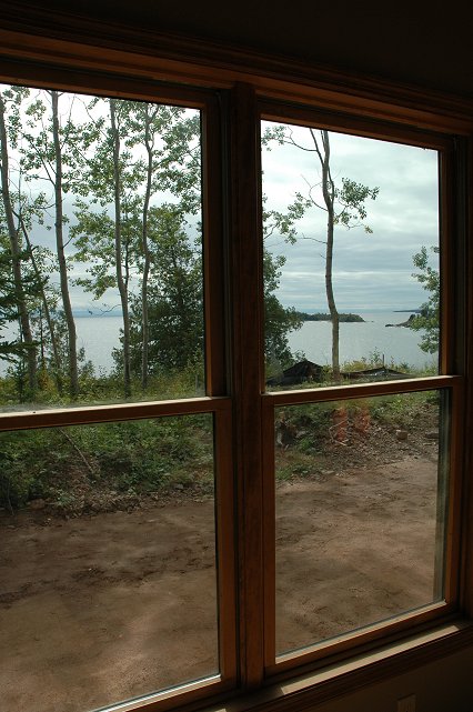 View of Lake Superior from home Crow Creek, North Shore, Minnesota