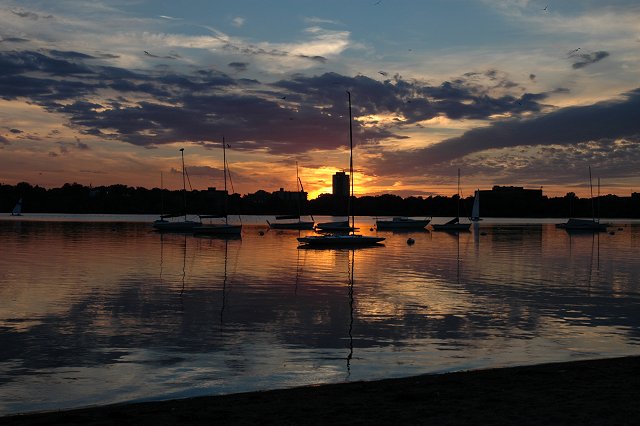 Sunset over Lake Calhoun, Minneapolis, Minnesota